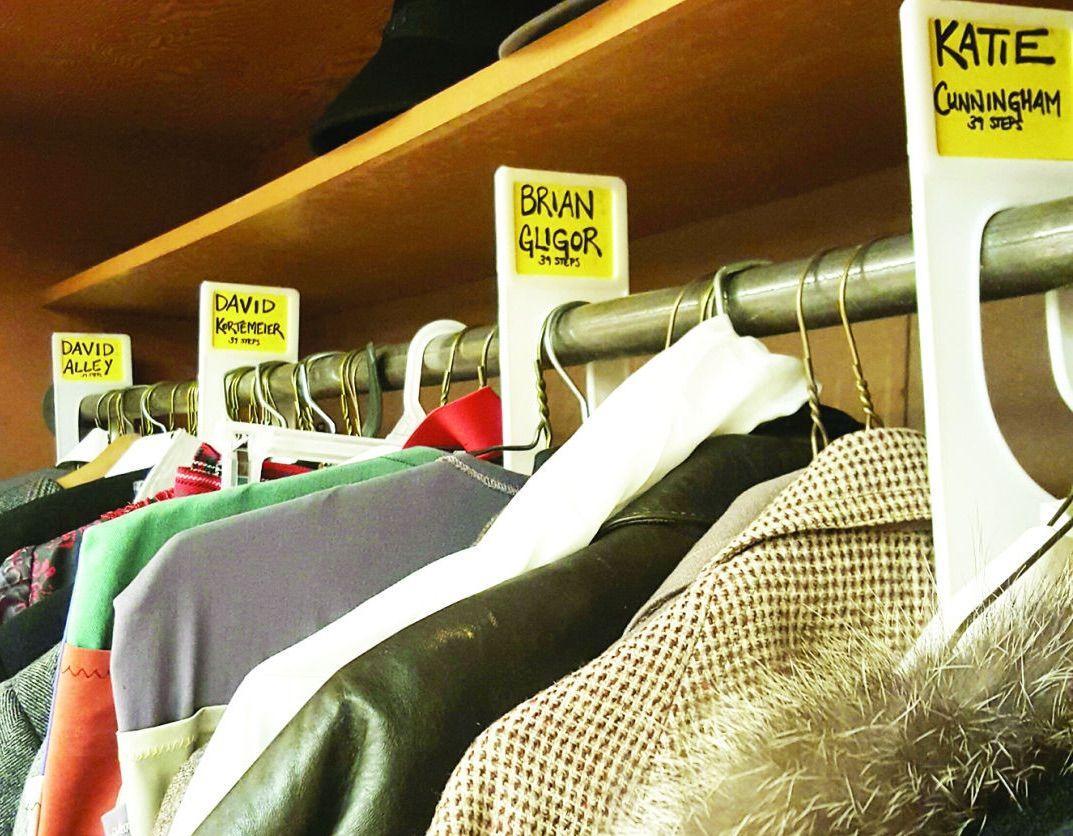 Costumes lined backstage.