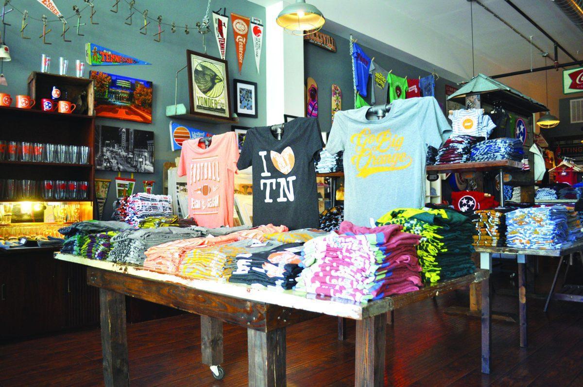 Nothing Too Fancy, located in downtown Knoxville, displays its love for the University of Tennessee.