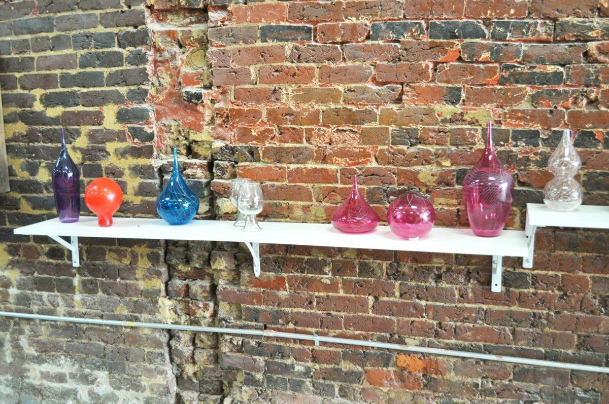 Some of the work on display inside the Matthew Cummings studio in the Old City.
