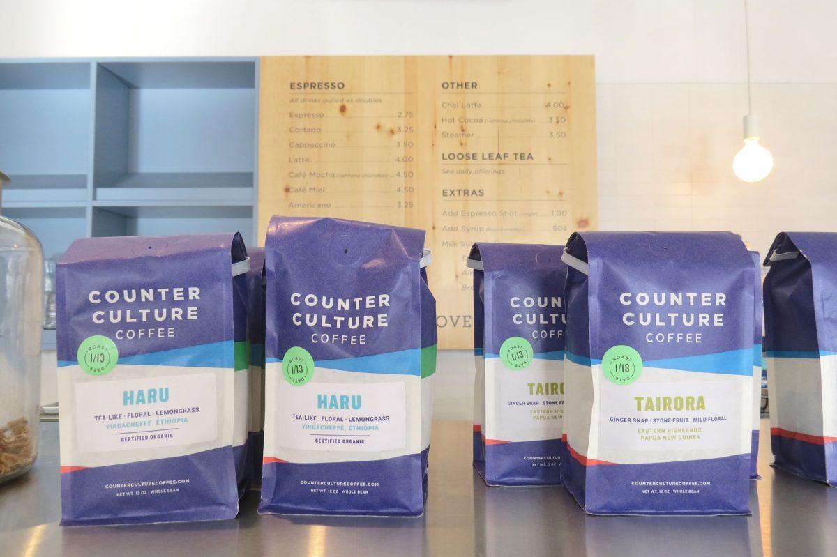 They offer several varieties of Counter Culture Coffee, roasted in North Carolina.