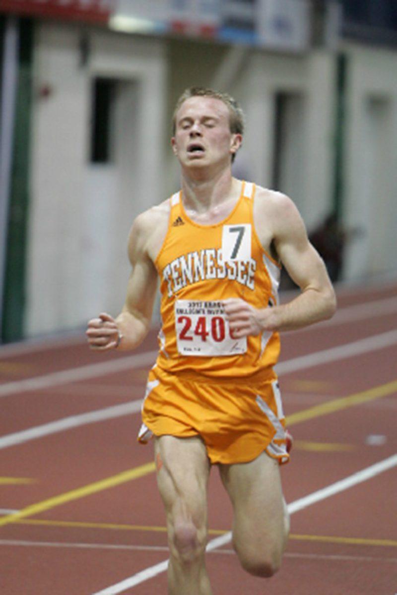 Freshman Austin Whitelaw breaks the 25-year school record in New York during the Armory Collegiate Invitational on Feb. 1.