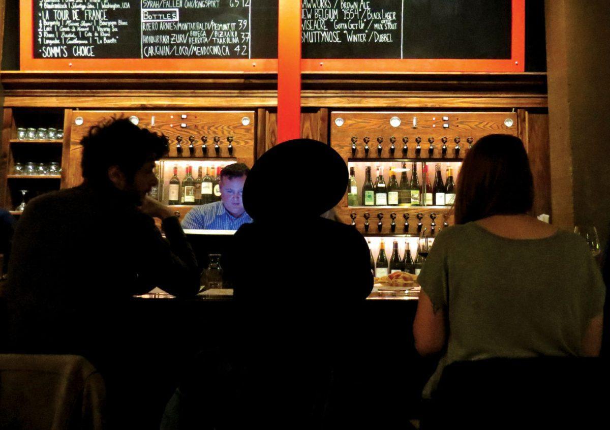 The wine bar combines the friendliness of a regular bar with the high brow class of fine wines.