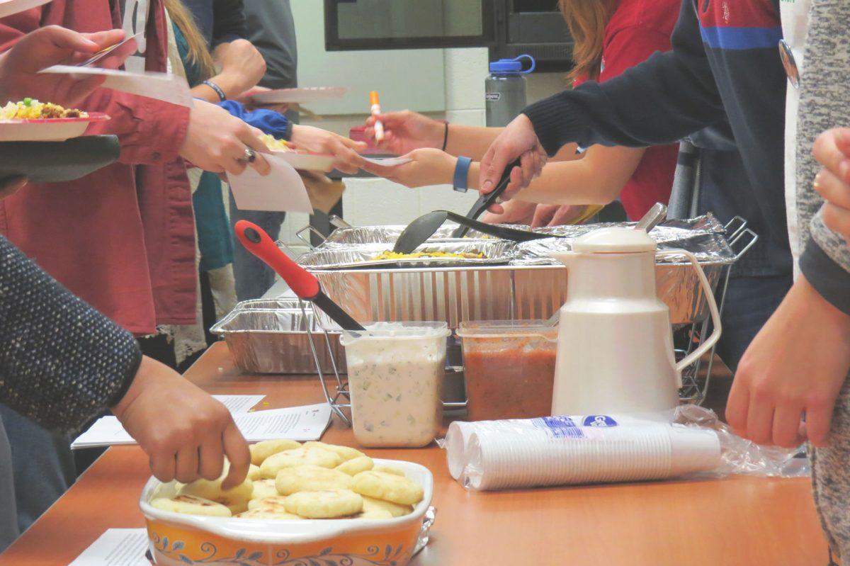 As part of UT's annual Culture Week students are invited to participate in a food tasting contest of dishes from around the world. This year's cuisines included such foods as Irish soda bread, Kabli rice, Chinese fried rice, chicken biryani, Vietnamese spring rolls, cheesecake truffles, and Onigio sticky rice.