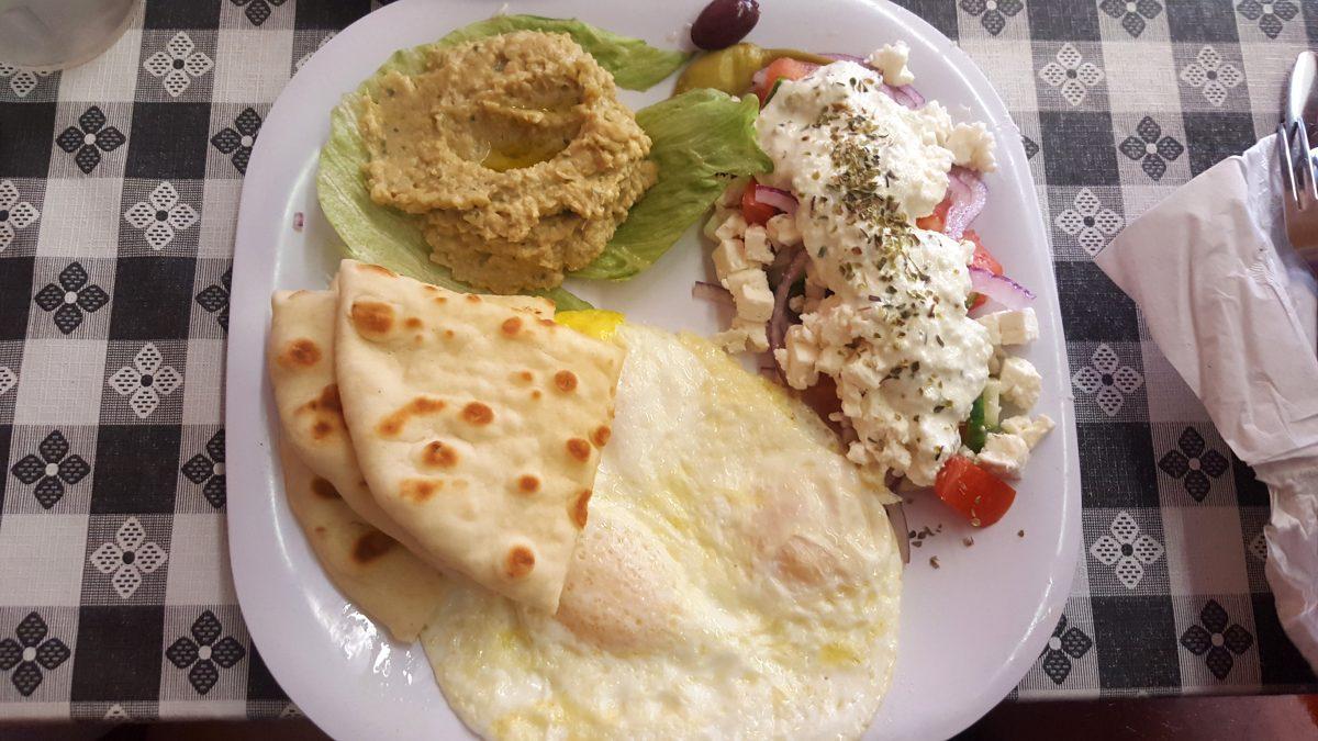 Mediterranean breakfast at local restaurant Colonel's Cafe on Kingston Pike.