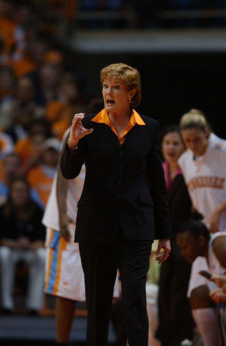 KNOXVILLE, TN - JANUARY 08, 2006 - Head Coach Pat Summitt during the game between the University of Connecticut Huskies and the Tennessee Lady Volunteers at Thompson-Boling Arena in Knoxville, TN. Photo By Tennessee Athletics