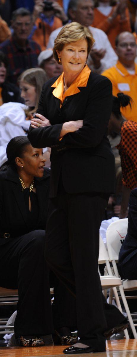 KNOXVILLE,TN - FEBRUARY 05, 2009 - Head Coach Pat Summitt during the game between the Georgia Bulldogs and the Tennessee Lady Volunteers at Thompson-Boling Arena in Knoxville, TN. Photo By Tennessee Athletics