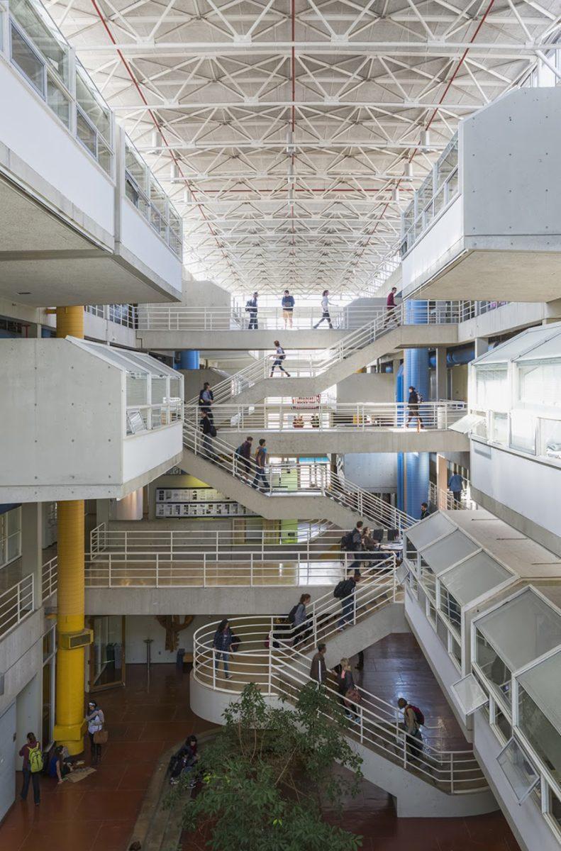 The interior of the School of Art and Architecture.