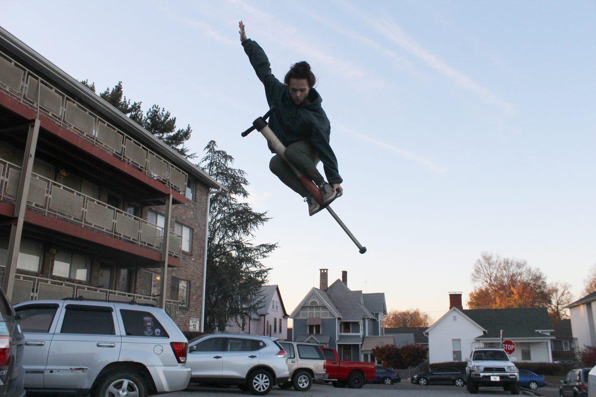Dalton Smith is a part of two pogo sticking groups and makes prints for El Pogo Loco.