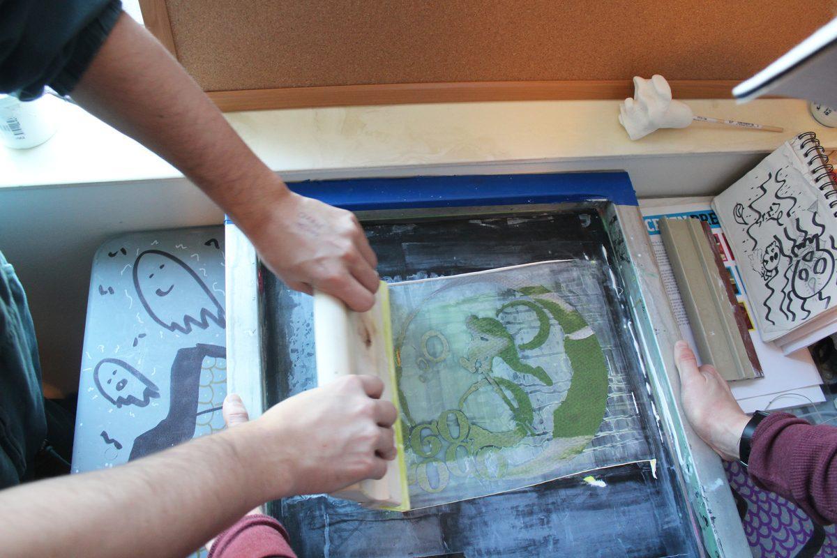 Dalton Smith is a part of two pogo sticking groups and makes prints for El Pogo Loco.