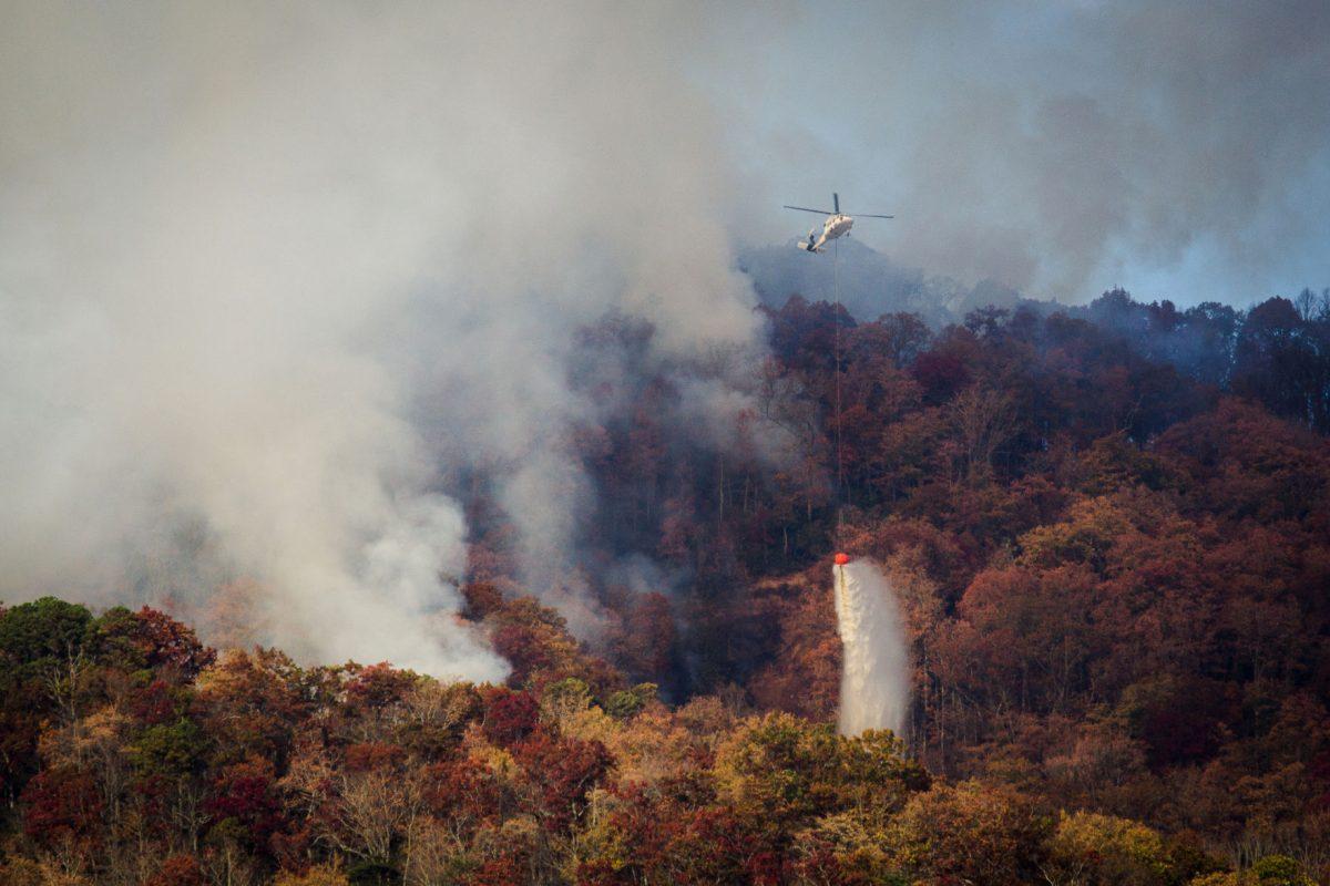 Wildfires spread throughout Tennessee due to the dry conditions.
