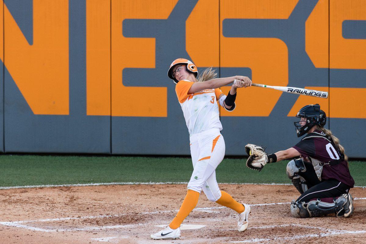 Scarlet McSwain, #3, during the game against Eastern Kentucky at Sherri Parker Lee Stadium on April 4, 2017.