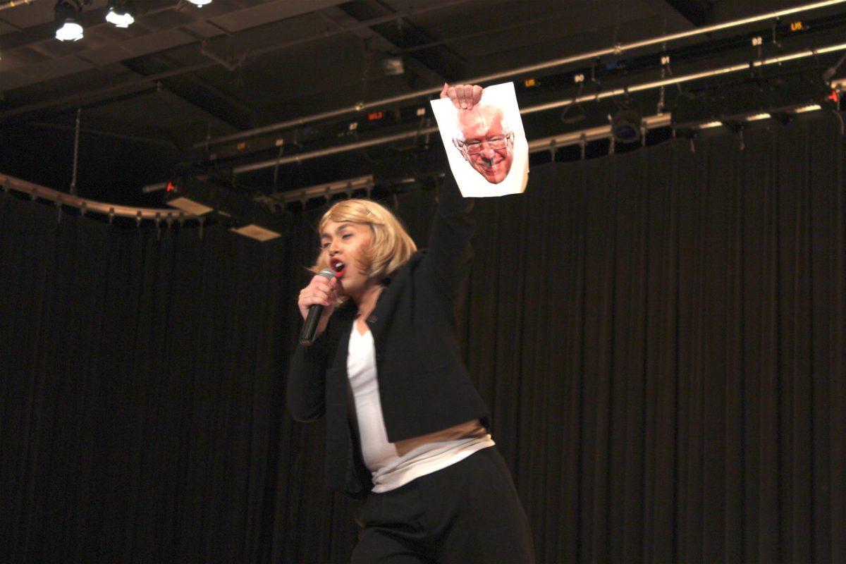 This was Ms. Dalia Black's last drag show at UT, doing two acts to celebrate.