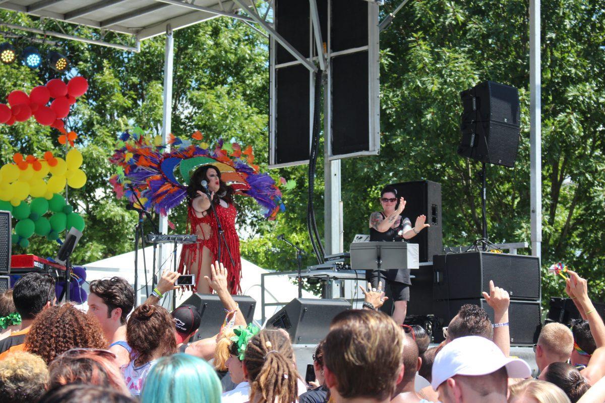 Live musical performance during Pride Fest's evening activities during the 2017 annual parade. Friday, Oct. 3, 2025.