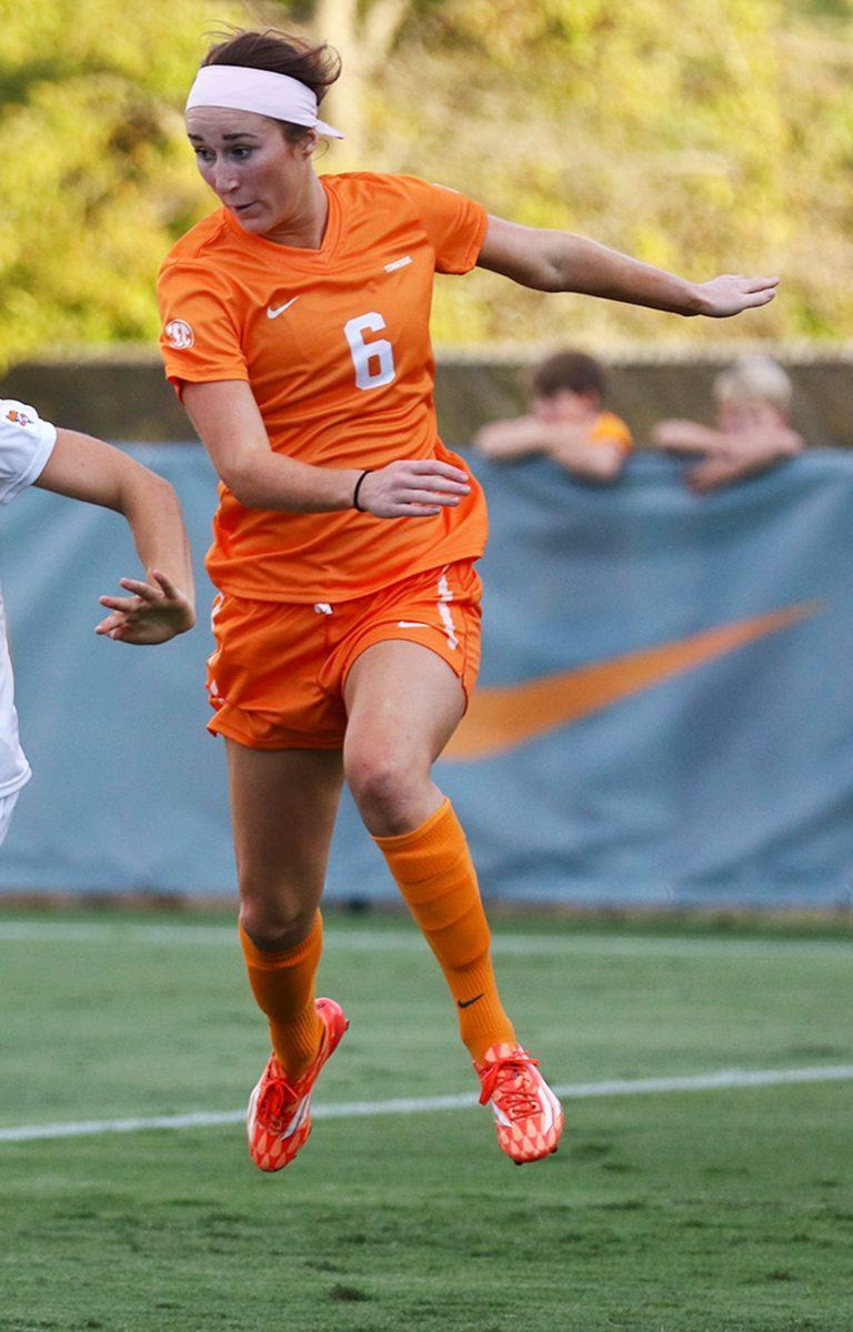 Ariel Kupritz jumps for the ball during a practice scrimmage in 2015.