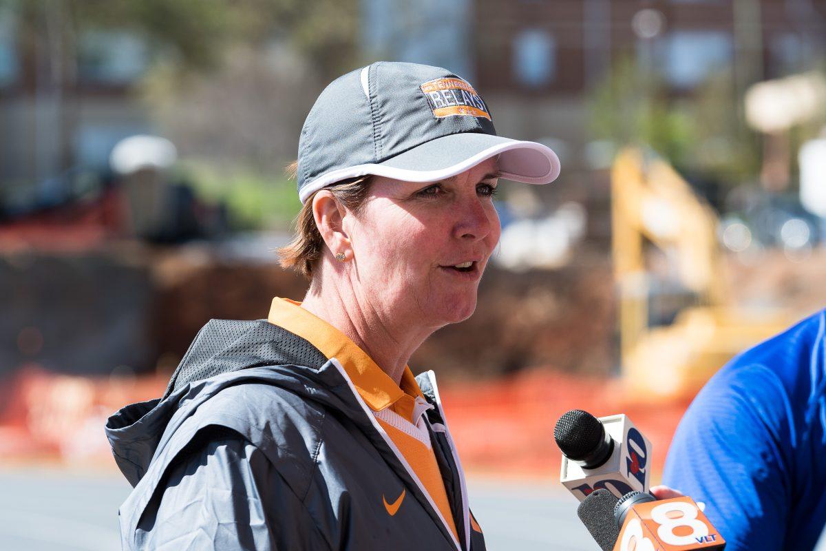 Beth Alford-Sullivan during the Tennessee Relays at Tom Black track on April 7, 2017.