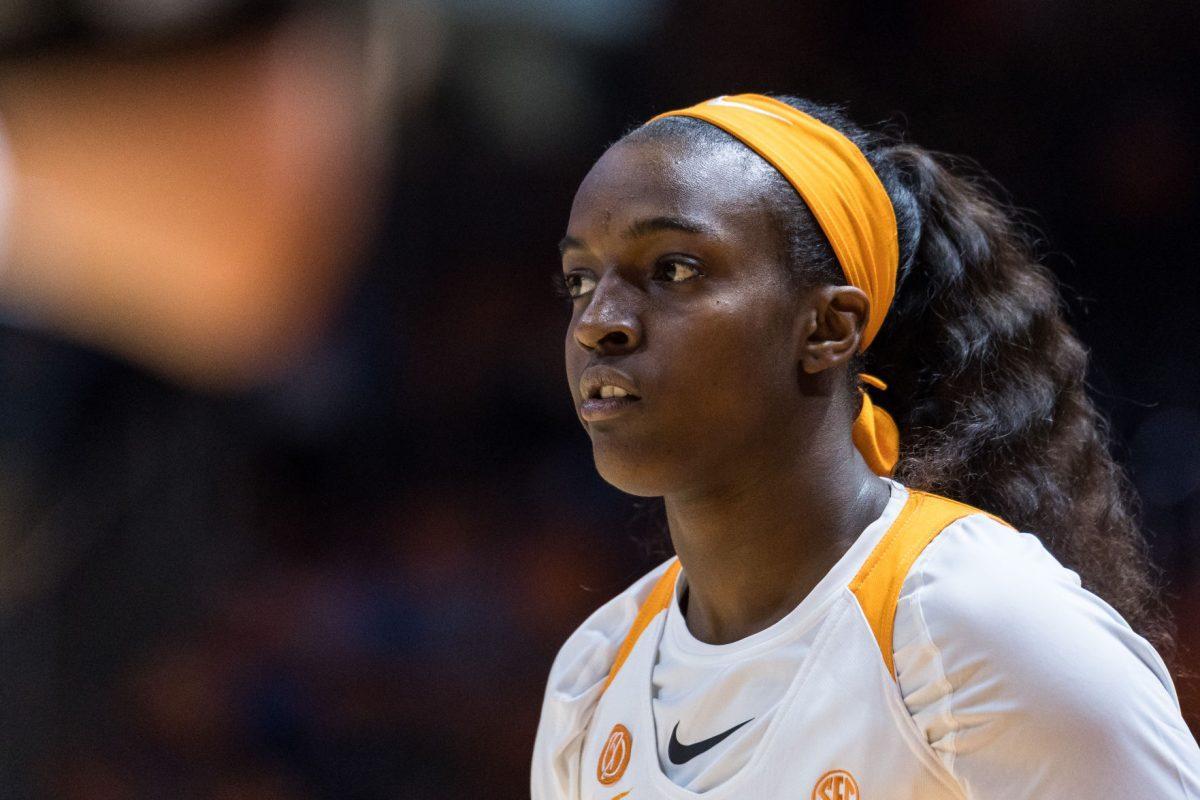 FILE - Meme Jackson, #10, during the game against Auburn at Thompson-Boling Arena on Jan. 7, 2018.