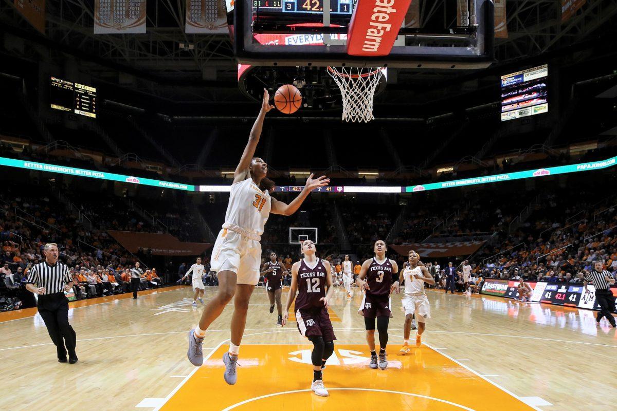 Guard Jaime Nared #31 of the Tennessee Lady Volunteers during the game between the Texas A&amp;M Aggies and the Tennessee Lady Volunteers at Thompson-Boling Arena on Feb. 01, 2018.