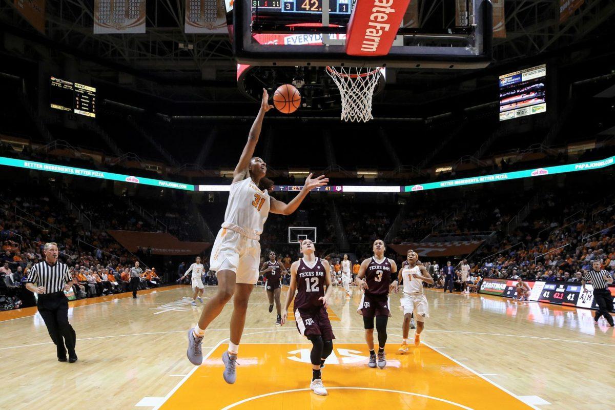 Guard Jaime Nared #31 of the Tennessee Lady Volunteers during the game between the Texas A&amp;M Aggies and the Tennessee Lady Volunteers at Thompson-Boling Arena on Feb. 01, 2018.