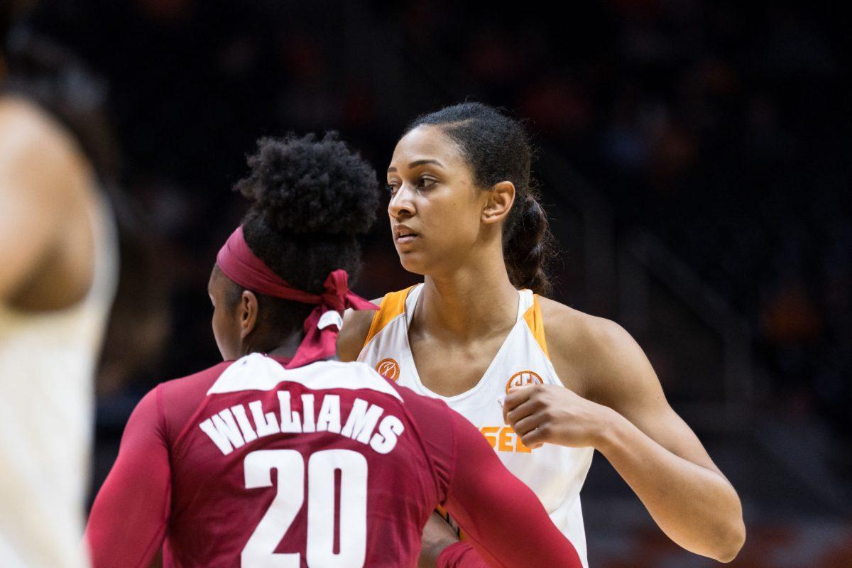 FILE - Jaime Nared, #31, during the game against Alabama at Thompson-Boling Arena on Feb. 15, 2018.