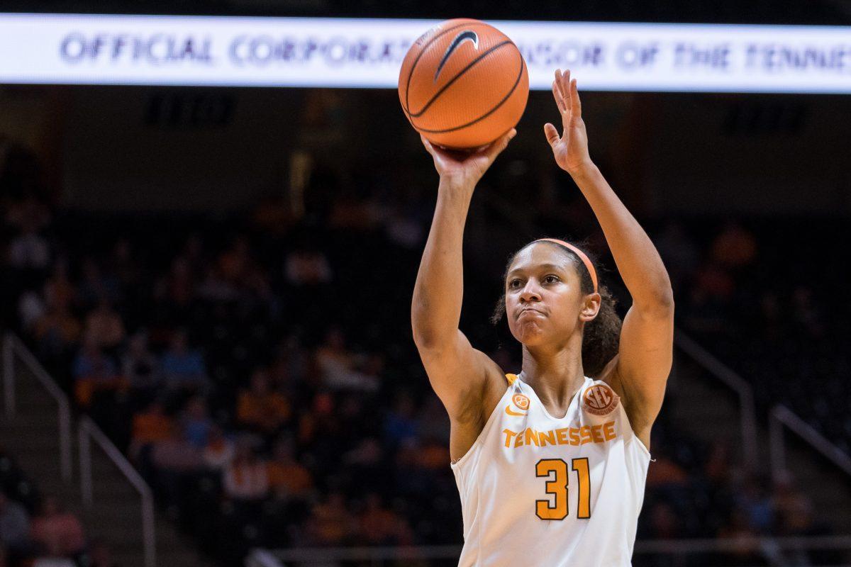 FILE - Jaime Nared, #31, during the game against Ole Miss at Thompson-Boling Arena on Jan. 25, 2018.