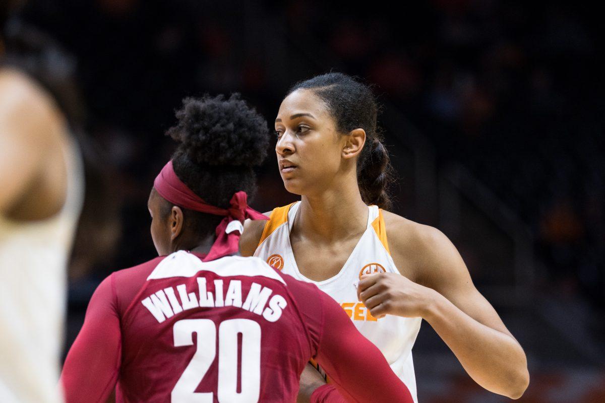 FILE - Jaime Nared, #31, during the game against Alabama at Thompson-Boling Arena on Feb. 15, 2018.