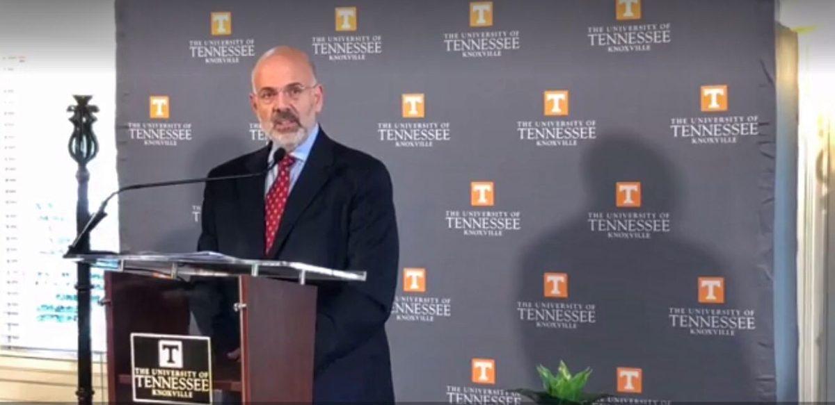 UT President Joe DiPietro addresses the media regarding Beverly Davenport's dismissal. 