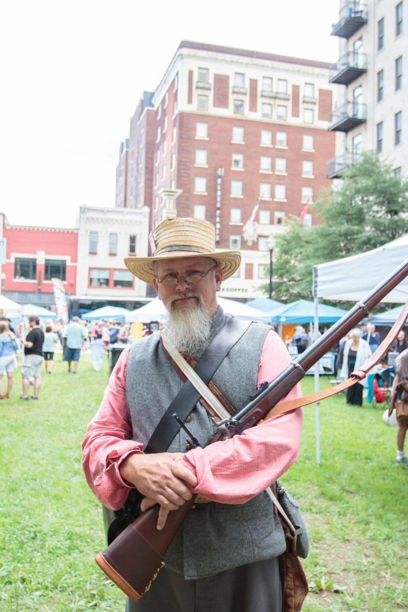 Stuart Ulseth attends the East TN History Fair, held on August 18, because of historic family roots.
