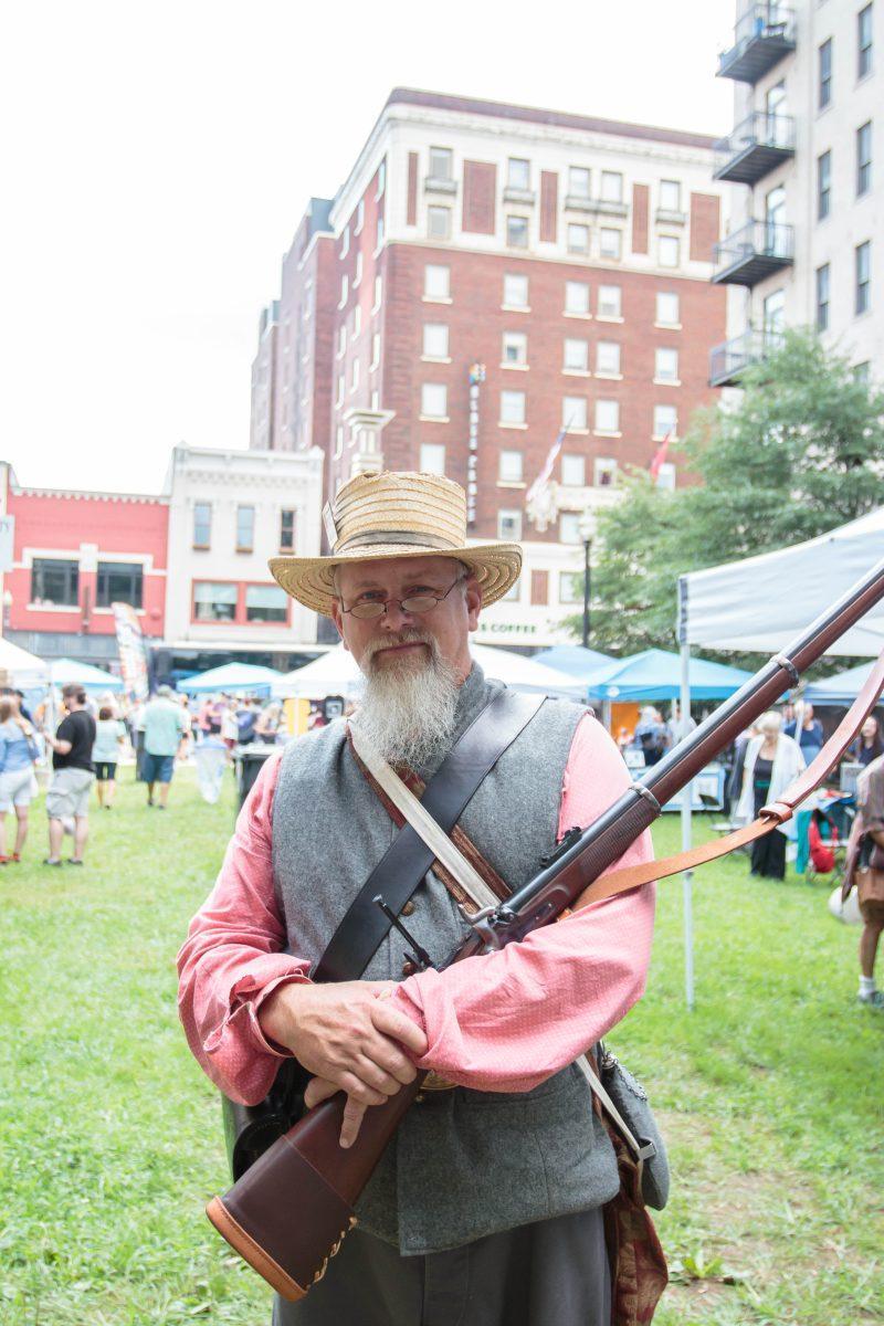 Stuart Ulseth attends the East TN History Fair, held on August 18, because of historic family roots.
