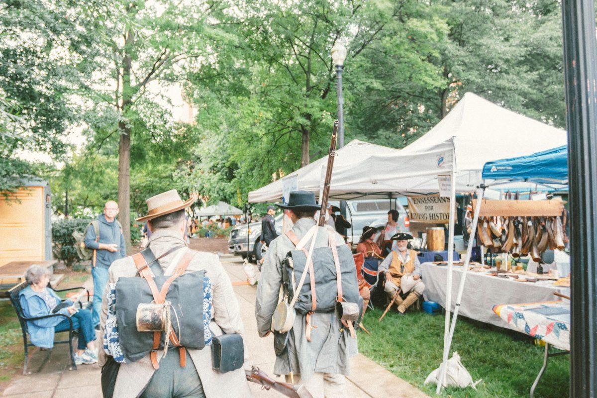 Attendees of the History Fair on August 18. 