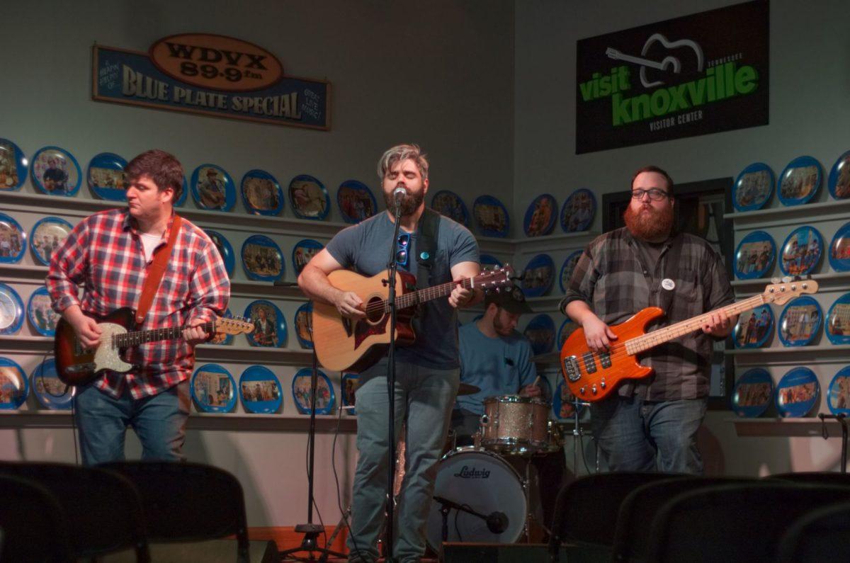 Handsome and the Humbles test the sound before their Blue Plate Special Performance on Friday, Sept. 7, 2018.