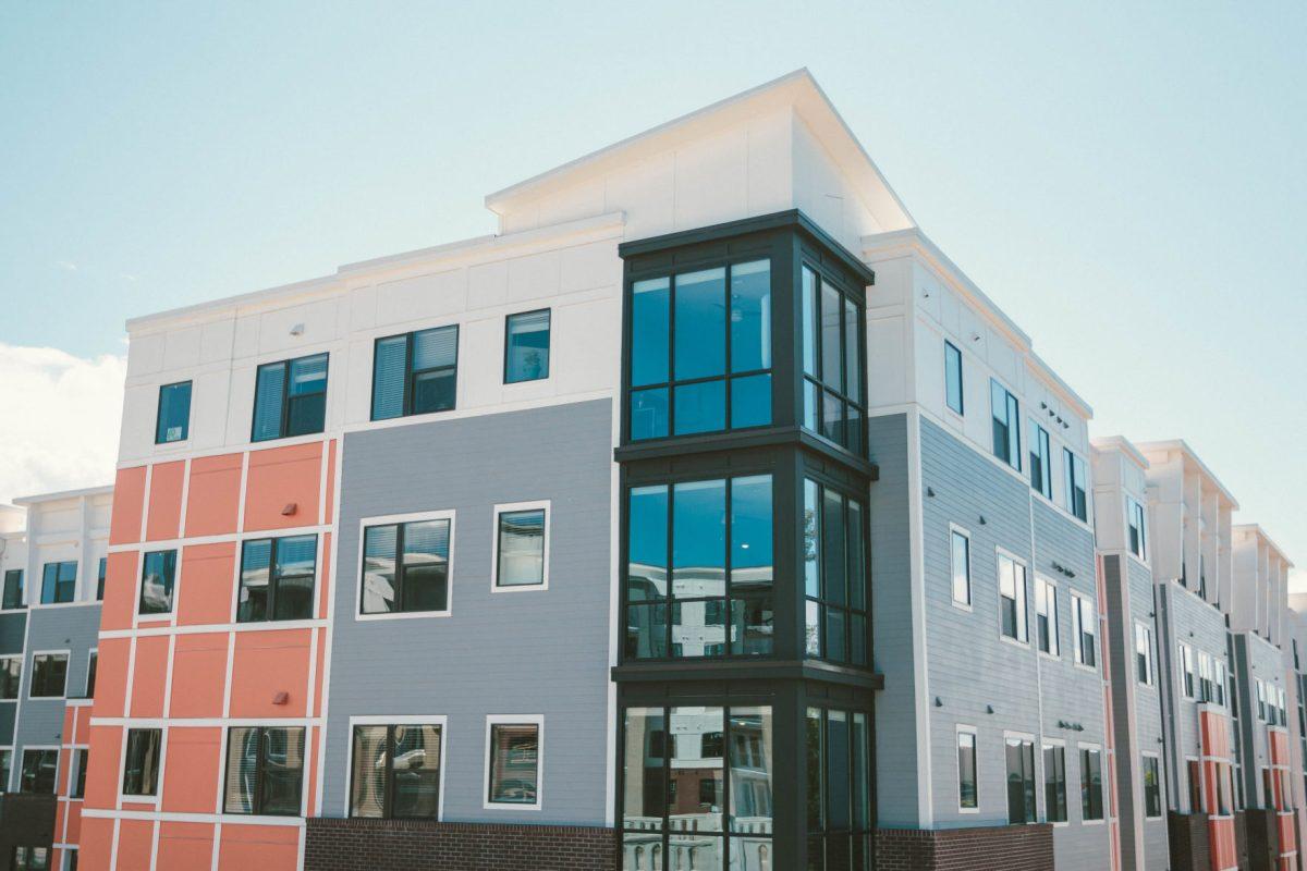 303 Flats from street level on Henley Street. 