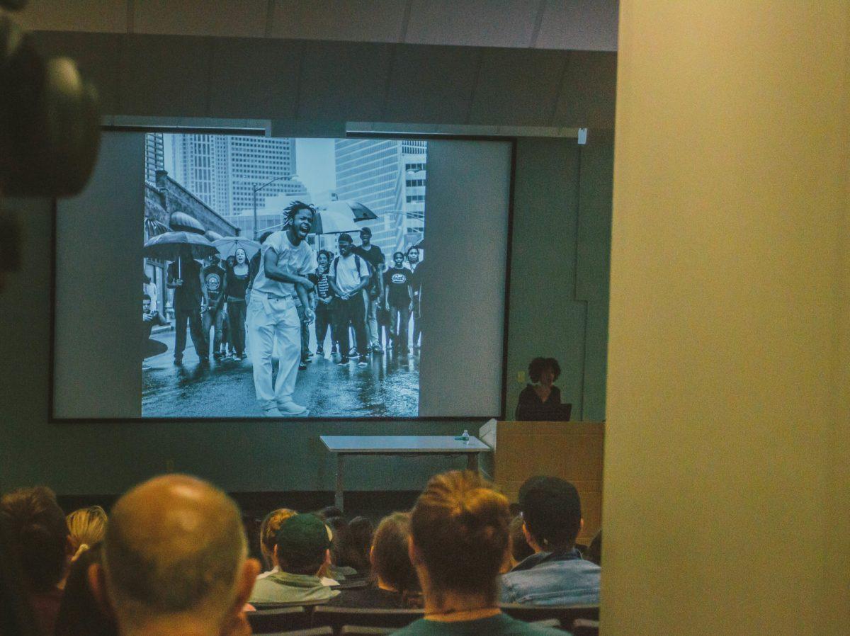 Sheilaa Pree Bright also includes images of protesters in her "Young Americans" photo series which she discussed during her lecture on Sept. 13, 2018. 