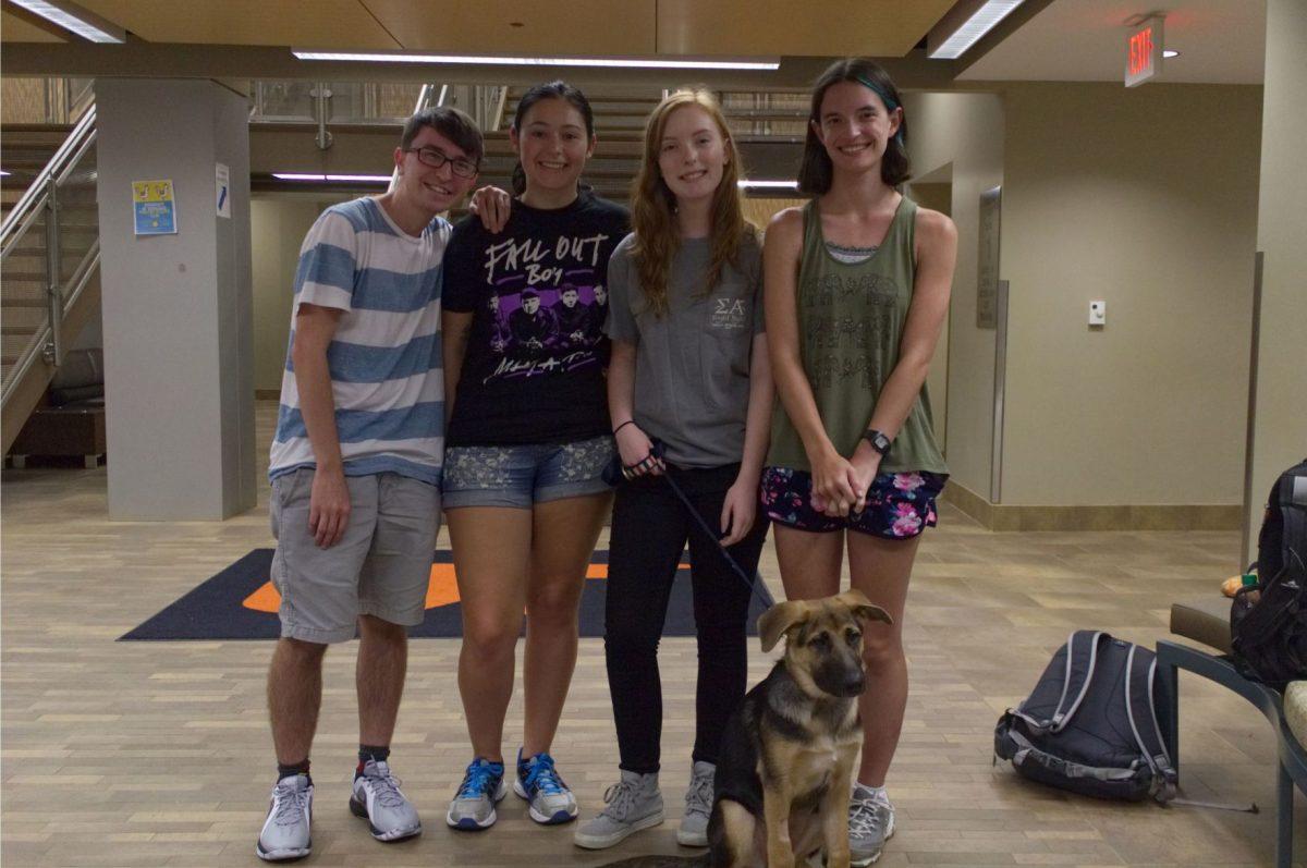 From left to right: Smokey's Paws and Claws President Shane Hardin, Vice-President Rose Vetter, Events Co-ordinator Hayley Phillips and Treasurer Kaitlyn Byar.