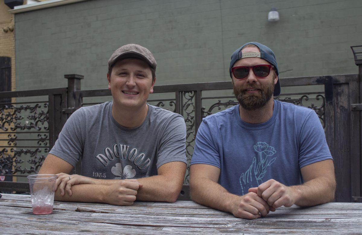 From left to right, Garrett Thomson and Kent Oglesby of Born and Raised Productions pose together.