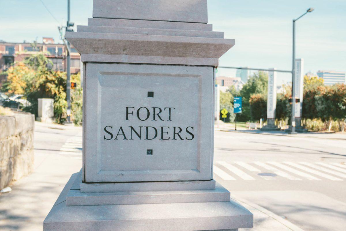 Fort Sanders monuments mark the boundaries of the fort. 