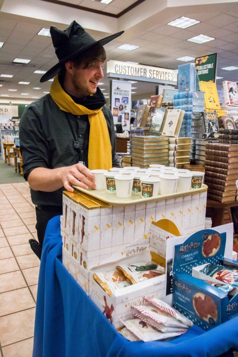 Chocolate frogs and jelly bean samples were offered at the Harry Potter 20th anniversary event held at the Kingston Pike Barnes and Noble. 