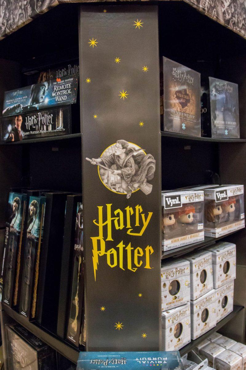 Harry Potter memorabilia on display at the Kingston Pike Barnes and Noble for the 20th anniversary of the series release.