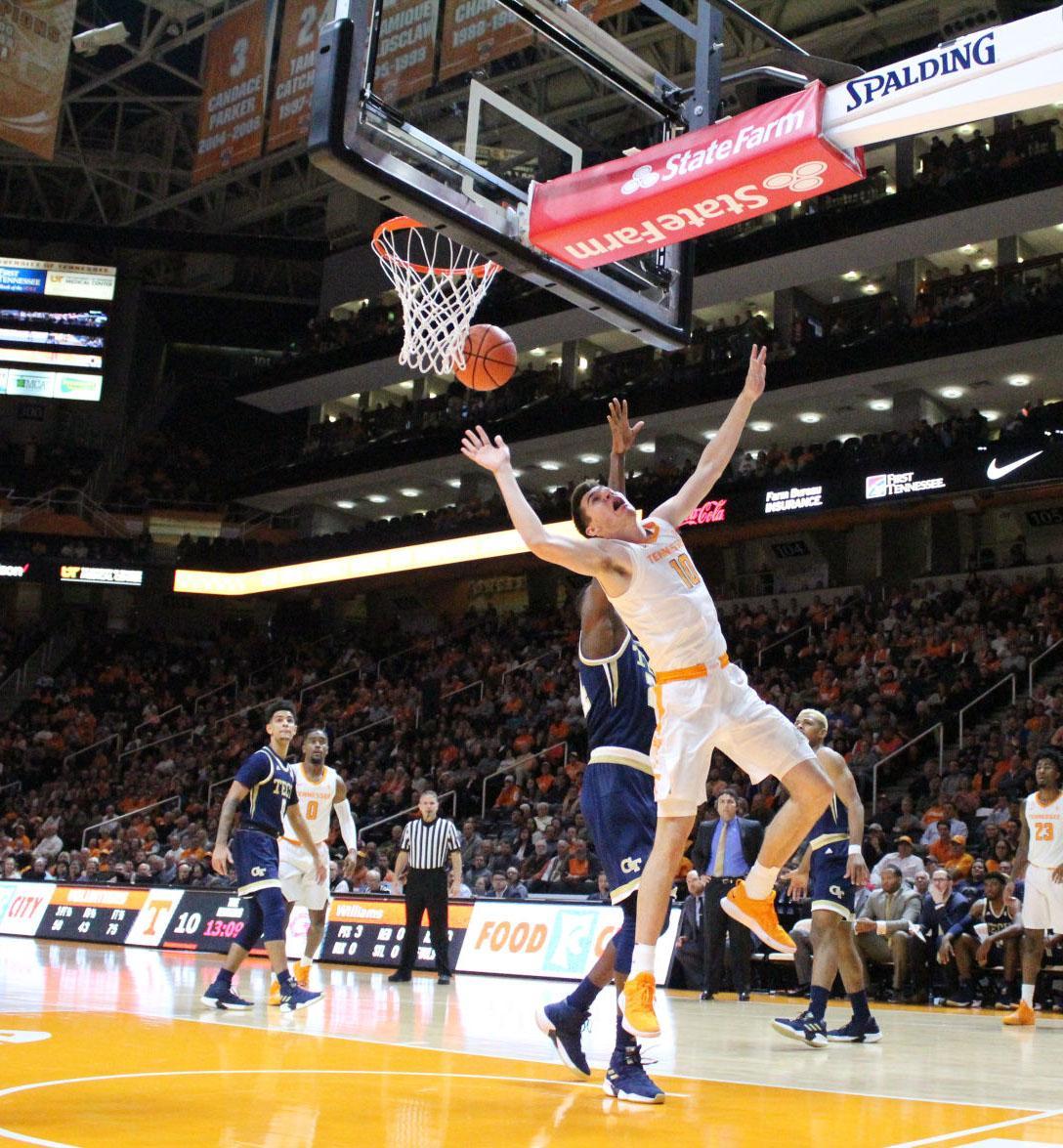 John Fulkerson, #10, during game against Georgia Tech on Nov. 13, 2018 at Thompson-Boling Arena. 