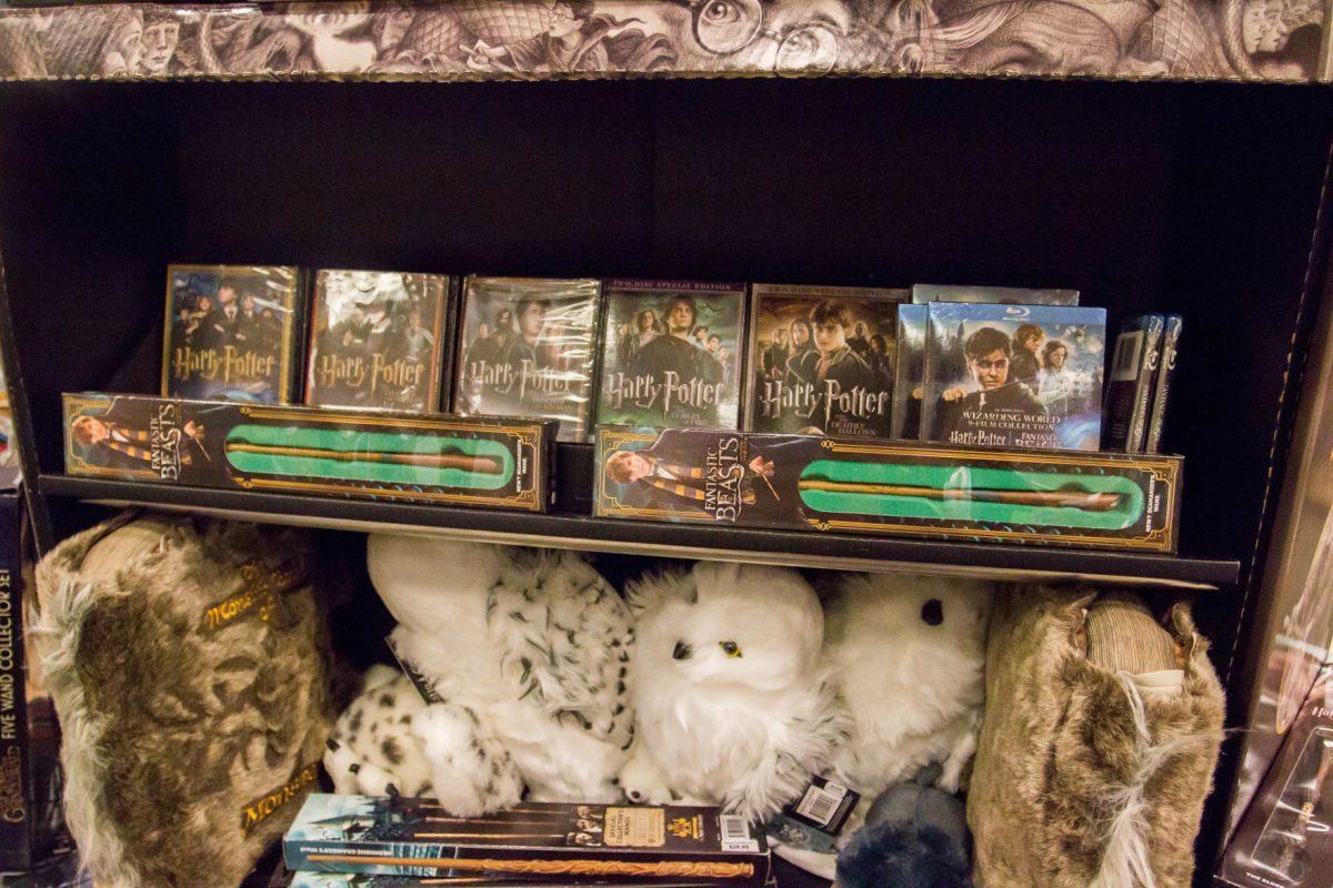 Harry Potter memorabilia on display at the Kingston Pike Barnes and Noble for the 20th anniversary of the series release.