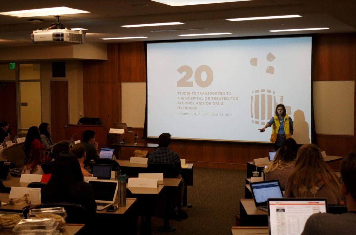 Betsy Smith discusses the date involving amnesty and the use of alcohol and drugs on campus.
