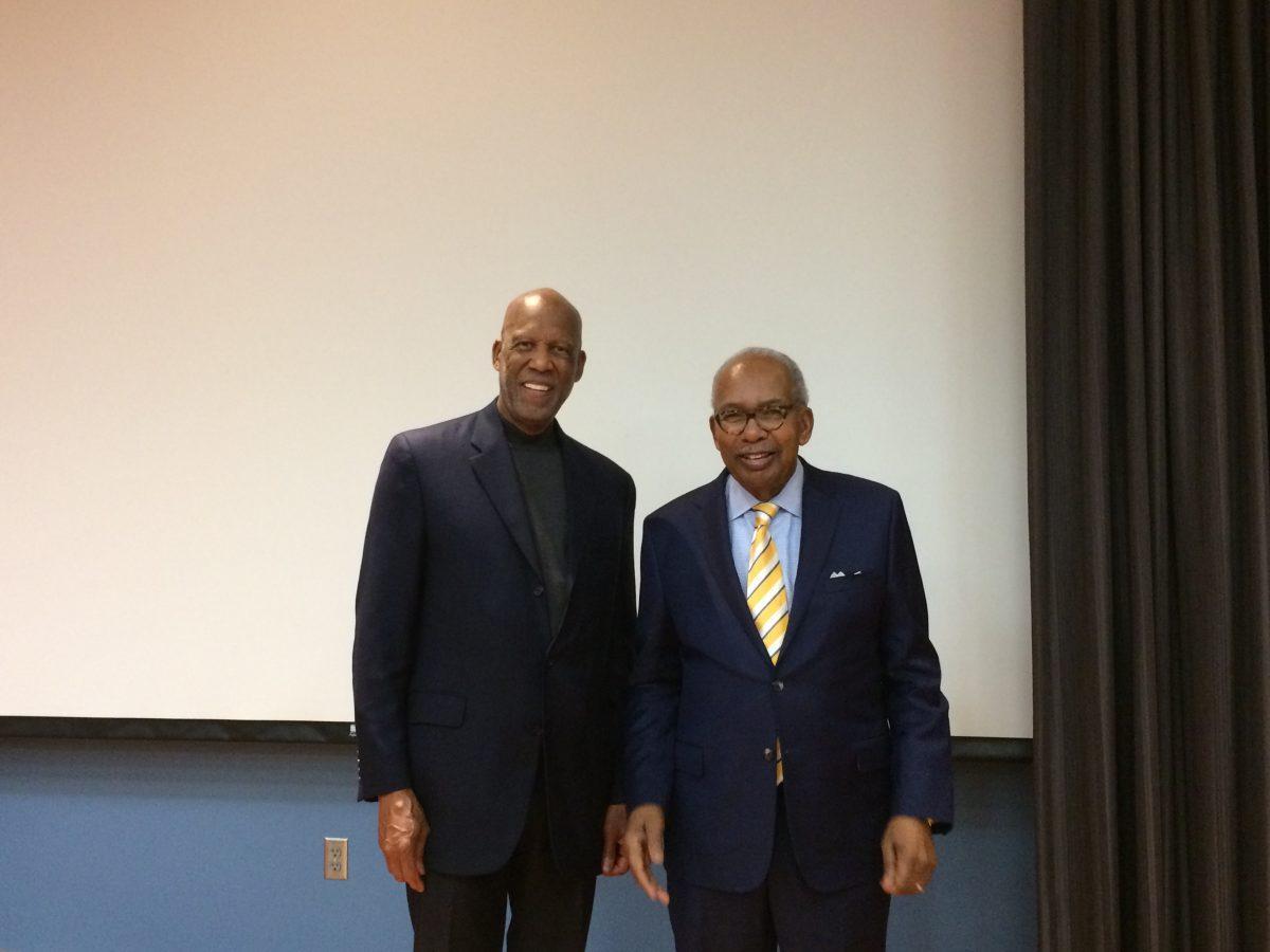 Earnest Green and Terrence Roberts of the "Little Rock Nine" gave a lecture at UT on Jan. 28, 2019. 