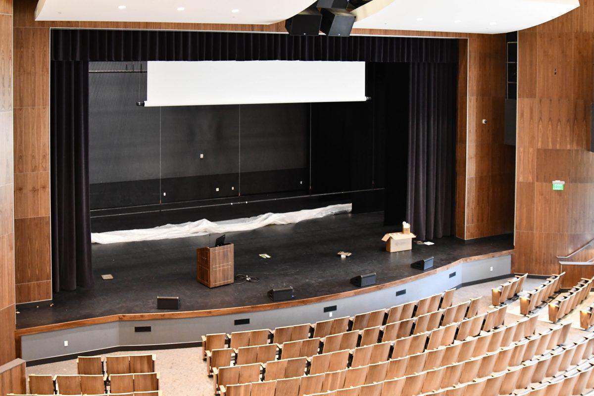 The new auditorium will be completed sometime during the middle of the spring semester and will seat nearly 1,000. 