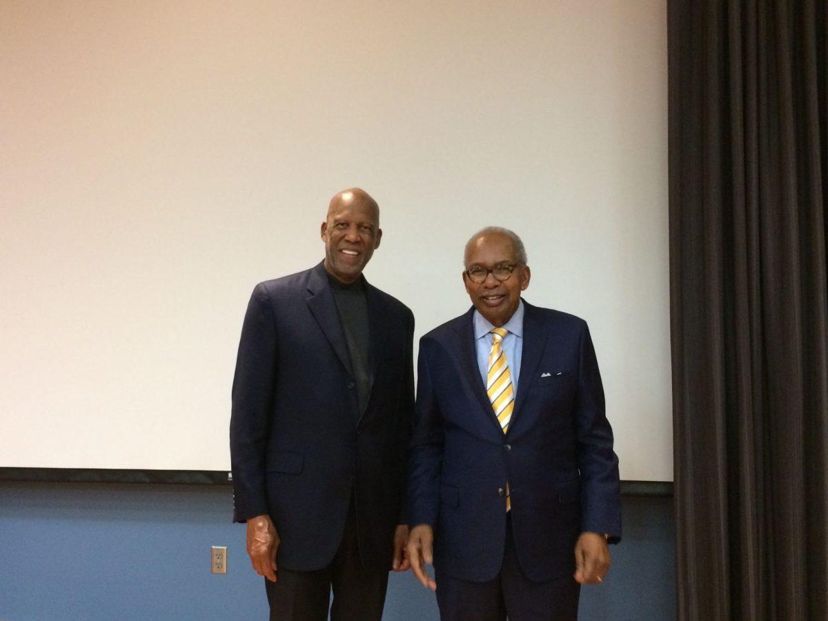 Earnest Green and Terrence Roberts of the "Little Rock Nine" gave a lecture at UT on Jan. 28, 2019. 