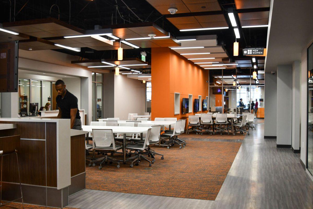 The Student Government Association and other campus organizations utilize the student organization space on the first floor of Phase II of the Student Union. 