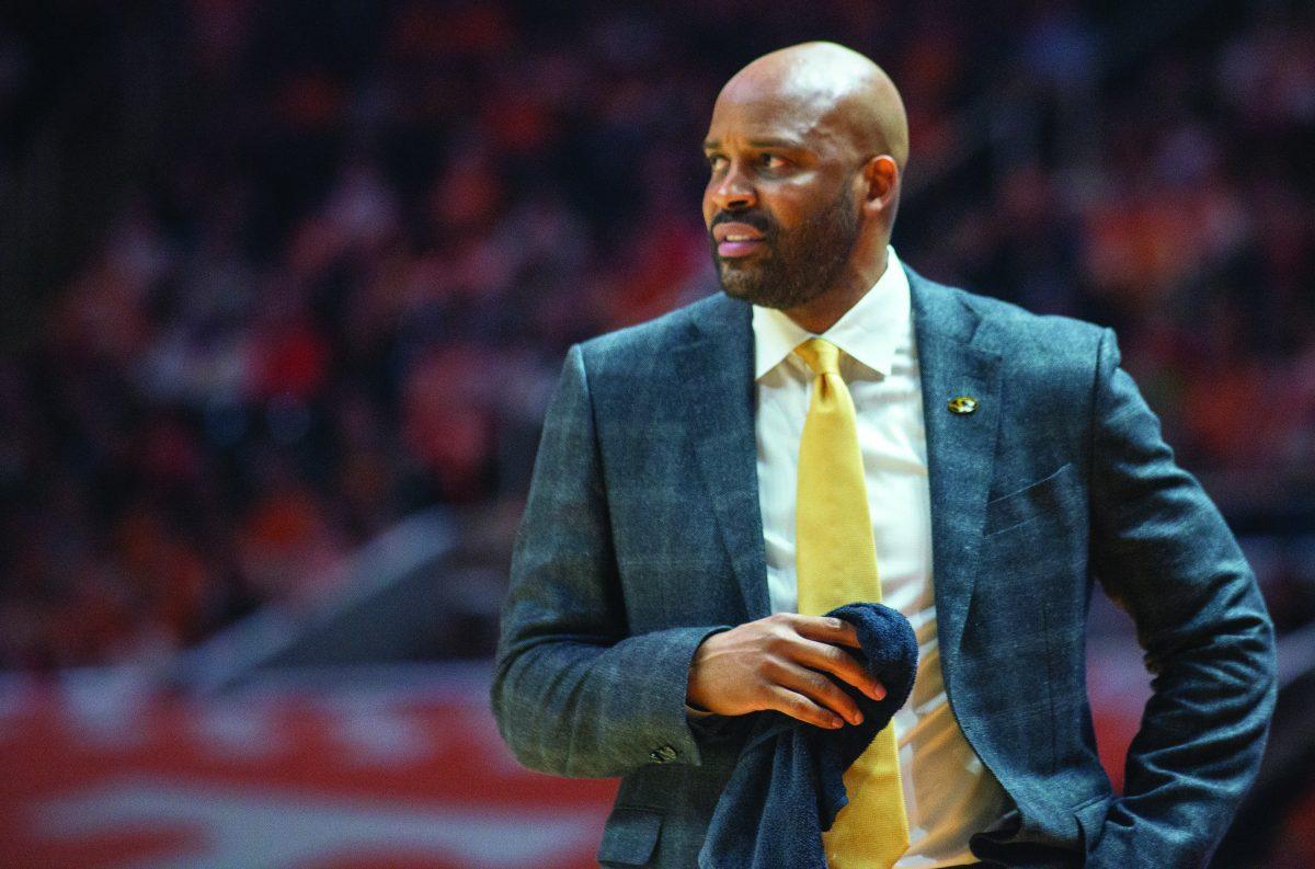 Mizzouri's Head Basketball, Coach Martin Cuonzo, during game against Tennessee on Feb. 6, 2018 at Thompson-Boling Arena.