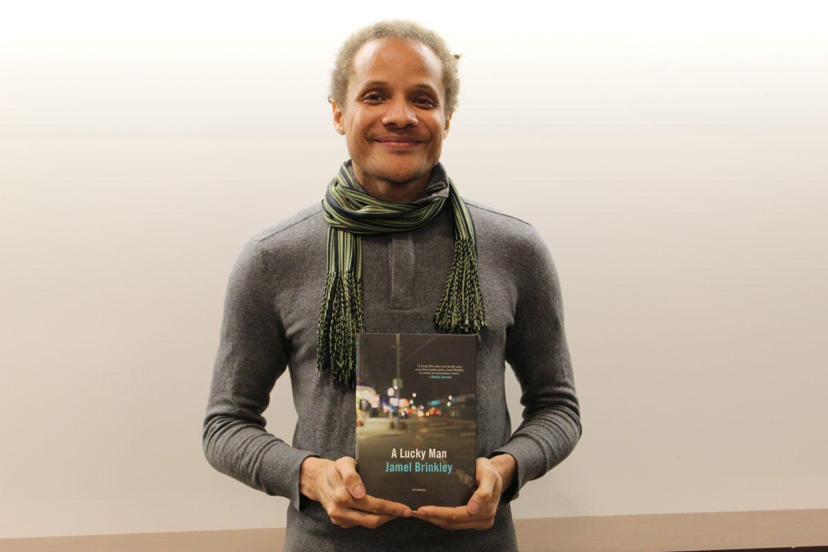 Jamel Brinkley holds his short fiction, "A Lucky Man: Stories," a collection of nine different stories told from the setting of Brooklyn and South Bronx. 