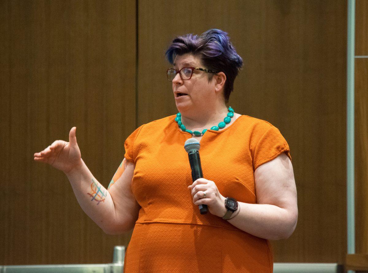 Author, former student affairs practitioner and key note speaker Jess Pettitt came to speak to the UT community 