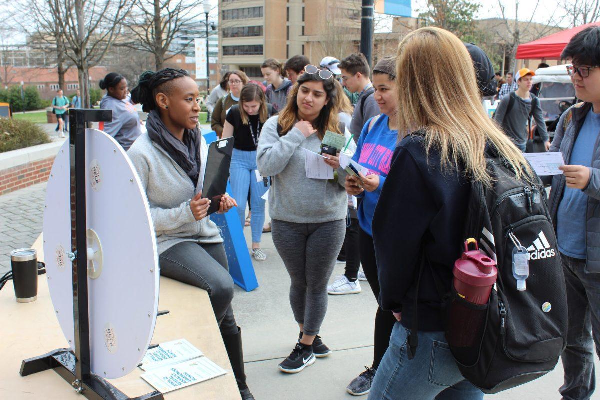 The Center for Health Education and Wellness’ Safe Spring Break fair offered students a variety of recommendations for how to stay happy as well as healthy during spring break on Wednesday March 13, 2019 On Ped Walkway.