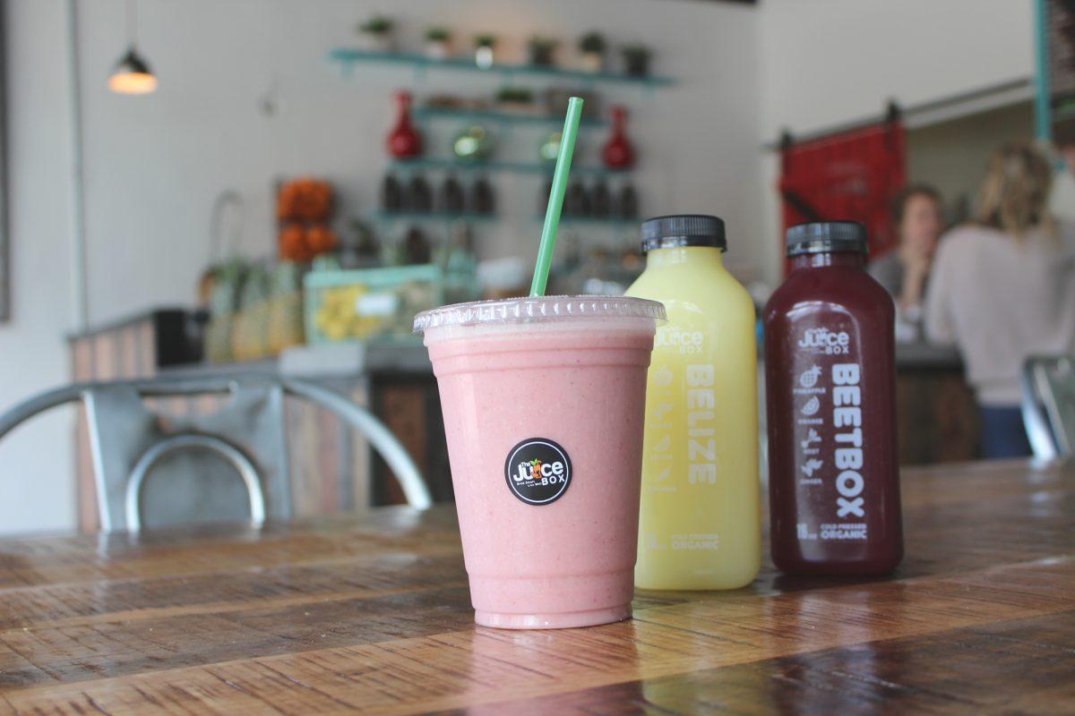 The juice box has a wide range of beverages from smoothies to 100% real juices.