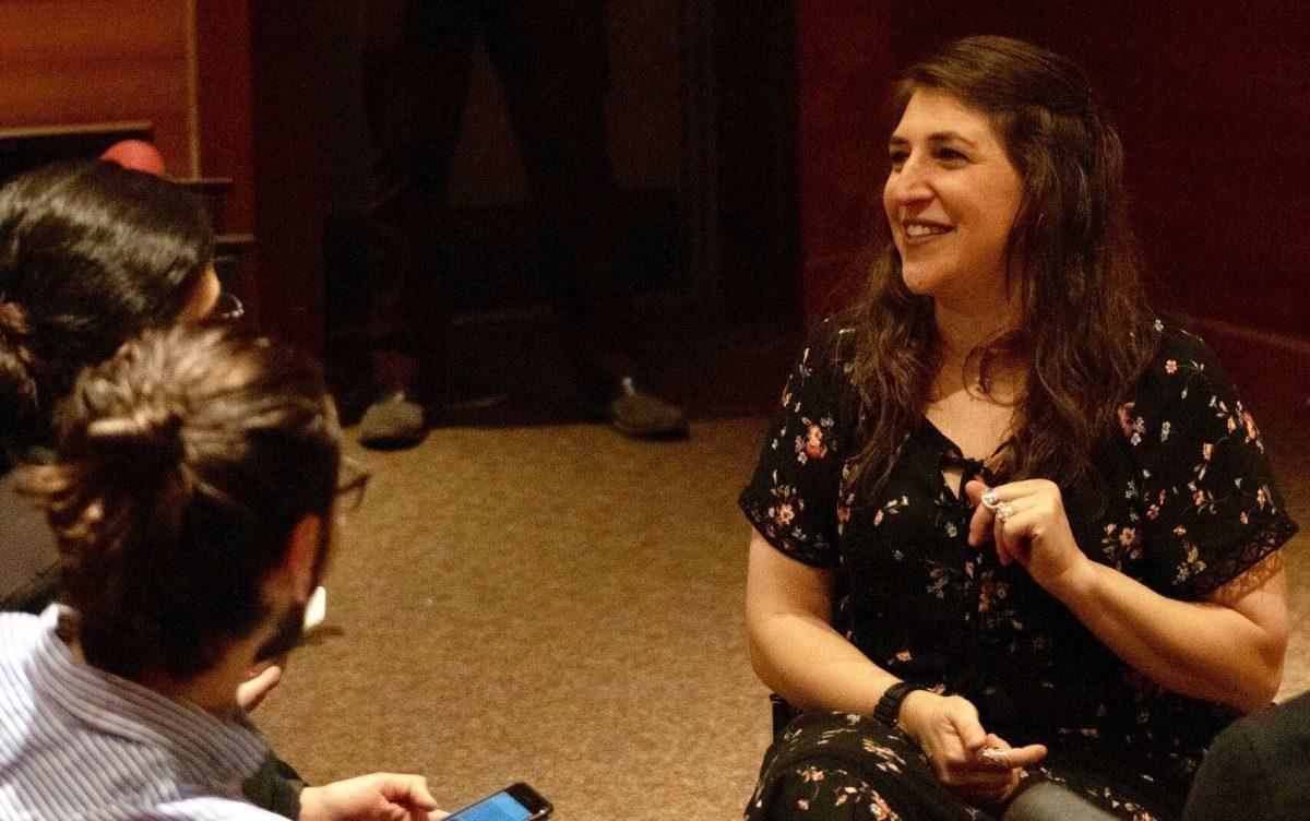 Activist, actress, author and neuroscientist Mayim Bialik took a break from filming “The Big Bang Theory’s” final season to speak at Cox Auditorium Monday March 4, 2019.